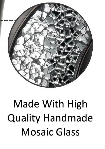 Popular Bath Sinatra 4 Piece Bathroom Set, Heavy Duty Resin ORB Brown with Cracked Ice Glitter Look
