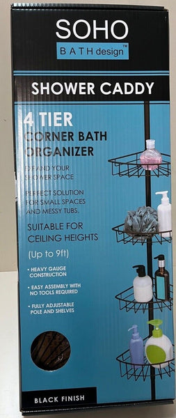 Popular Bath Soho Shower Caddy, 4 Tier Corner Bath Organizer