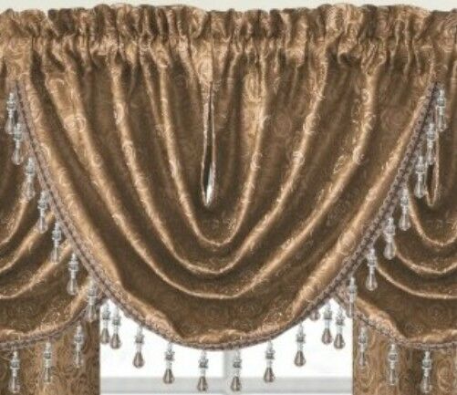 ANGELINA DAMASK TEXTURED CURTAINS, TAUPE