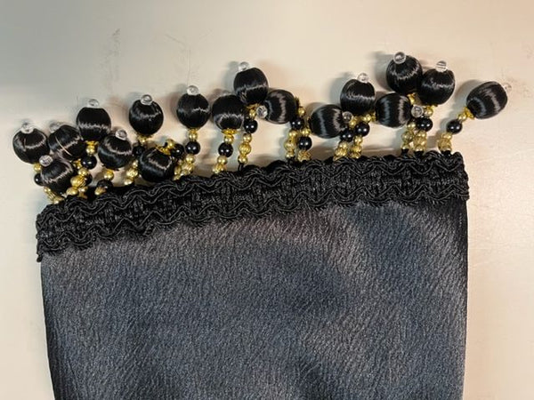 BRIDGET 5 PIECE CURTAIN SET WITH BEADED AUSTRIAN VALANCES