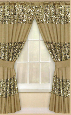 Popular Bath Sinatra Champagne Gold Window Curtain