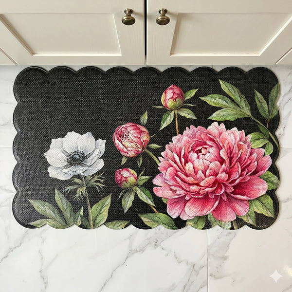 Achim Peony Black scalloped anti-fatigue mat - photo 4