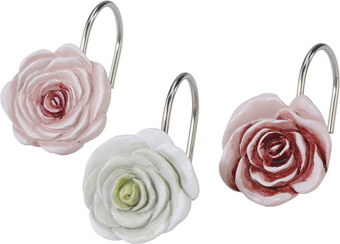 Avanti Linens Spring Garden, Set of 12 Resin Shower Curtain Hooks