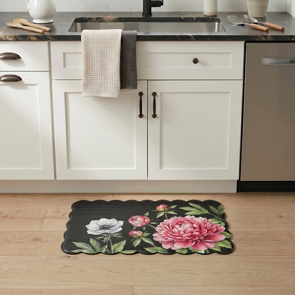 Achim Peony Black scalloped anti-fatigue mat - photo 2