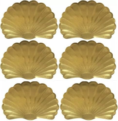 Set of 6 Gold Metallic Placemats, Mylar Place Mats