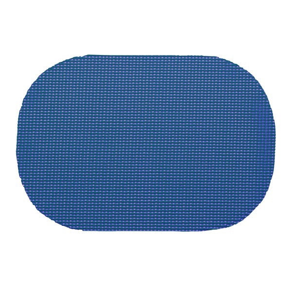 Set of 6 Waffle Weave Placemats Non Slip Oval Place Mats, Dark Blue