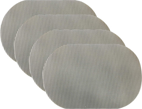 Set of 6 Waffle Weave Placemats Non Slip Oval Place Mats, Grey