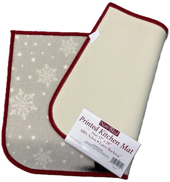 Christmas Kitchen Rug, 17" x 28" Half Moon Mat, Santa's List - additional view