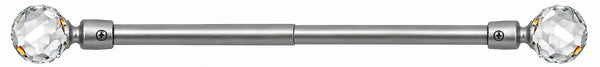 Sally Textiles Crystal Adjustable Curtain Rod – Gold, Silver or Black