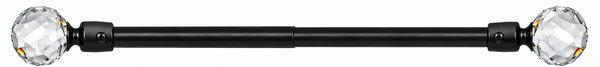 Sally Textiles Crystal Adjustable Curtain Rod – Gold, Silver or Black