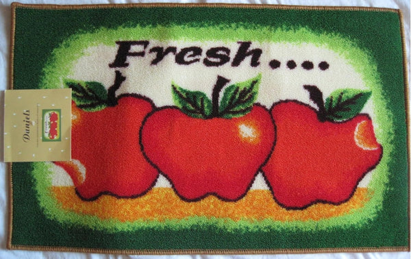 DANIELS FRESH APPLES KITCHEN RUG WITH NON SKID BACK