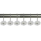 Melrose Resin Shower Curtain Hooks - Set of 12, Gray, Pink or Yellow