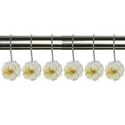 Melrose Resin Shower Curtain Hooks - Set of 12, Gray, Pink or Yellow