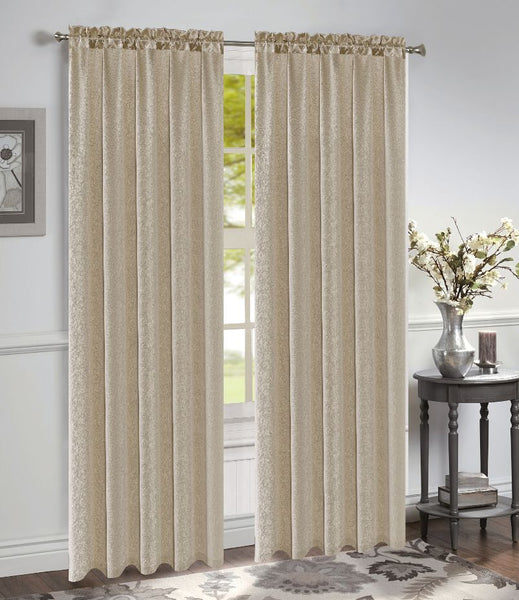 Bridget Crushed Satin Curtain Panels, Set of 2, 84 Inch