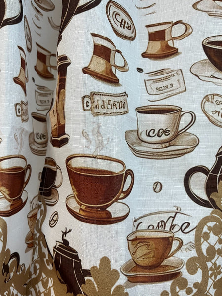 Mocha Coffee Kitchen Curtain and Swag Set – Brown and Beige - photo 5