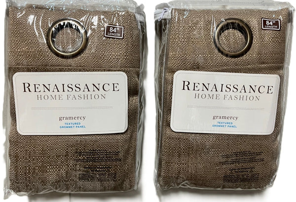 Gramercy Textured Grommet Top Curtain Panels - Set of 2