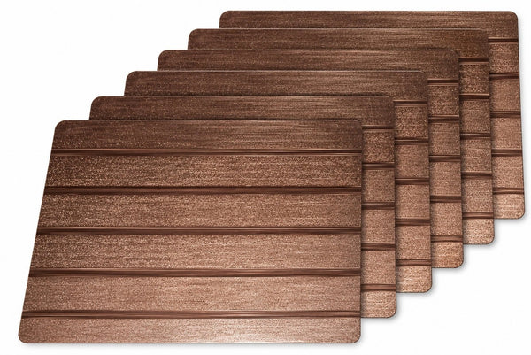 Better Home Metallic Embossed Placemats – Set of 6