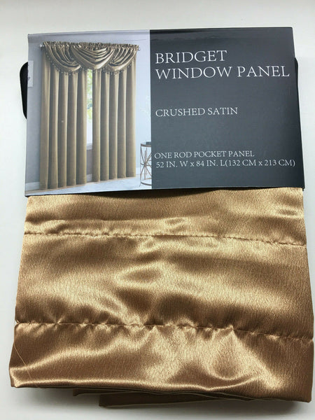 Bridget Crushed Satin Curtain Panels, Set of 2, 84 Inch