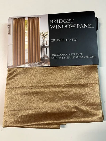 Bridget Crushed Satin Curtain Panels, Set of 2, 84 Inch