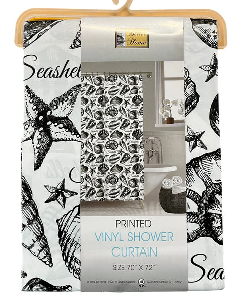 BH seashell vinyl shower curtain Black - photo 5