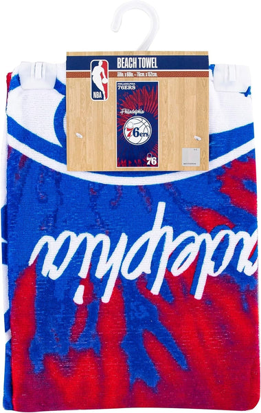 Philadelphia 76ers NBA cotton beach towel, 30 x 60 inches