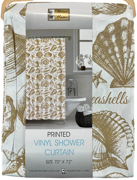 BH seashell vinyl shower curtain Beige - photo 8