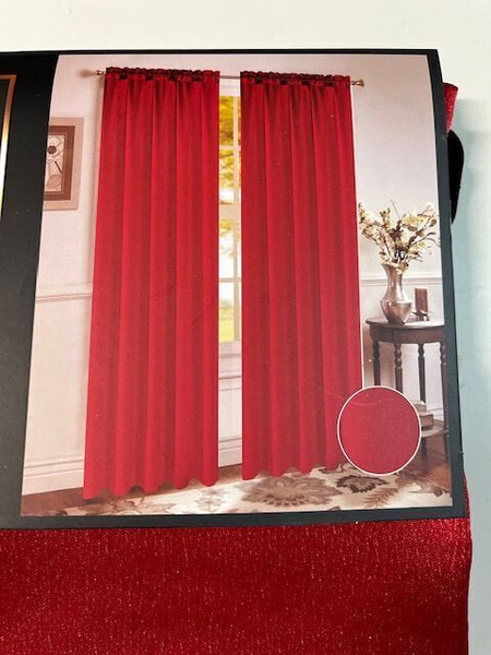 Bridget Crushed Satin Curtain Panels, Set of 2, 84 Inch