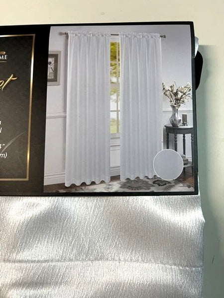 Bridget Crushed Satin Curtain Panels, Set of 2, 84 Inch