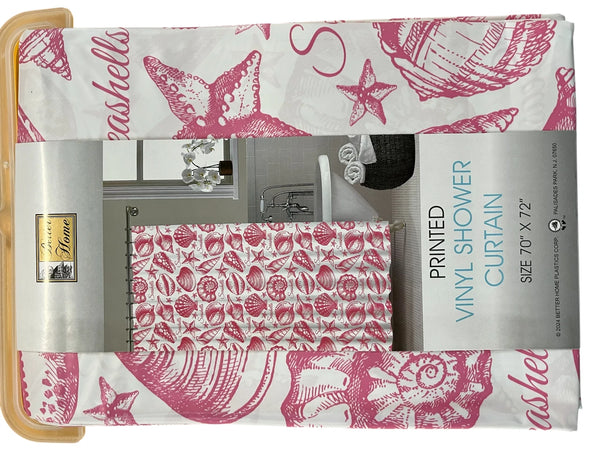 BH seashell vinyl shower curtain Pink - photo 4
