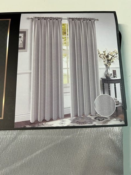Bridget Crushed Satin Curtain Panels, Set of 2, 84 Inch