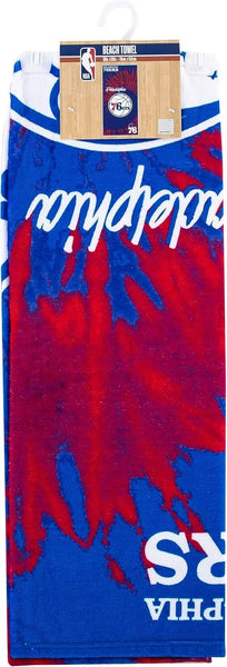 Philadelphia 76ers NBA cotton beach towel, 30 x 60 inches