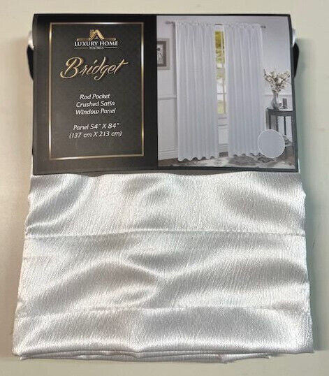 Bridget Crushed Satin Curtain Panels, Set of 2, 84 Inch