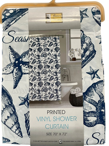 BH seashell vinyl shower curtain Blue - photo 6