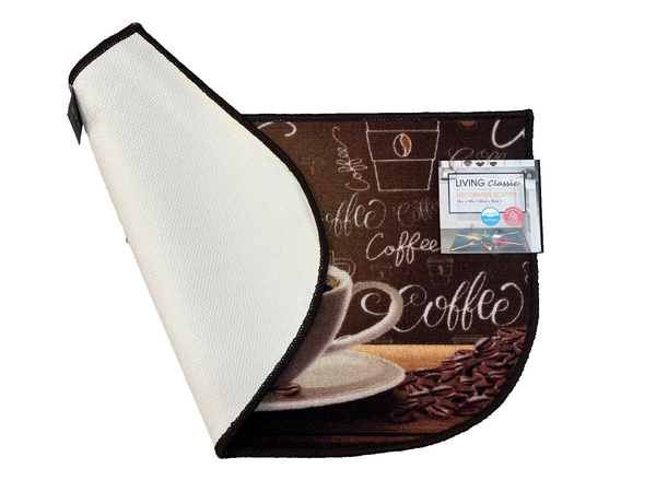 Coffee Half-Moon Kitchen Rug – Brown, 18 x 30 Inches - photo 2