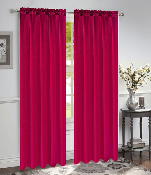 Bridget Crushed Satin Curtain Panels, Set of 2, 84 Inch