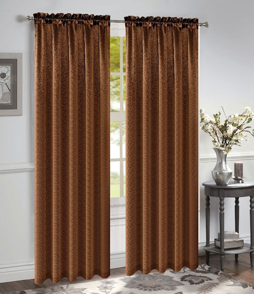 Bridget Crushed Satin Curtain Panels, Set of 2, 84 Inch