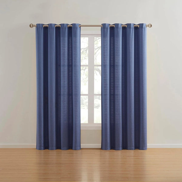 Gramercy Textured Grommet Top Curtain Panels - Set of 2