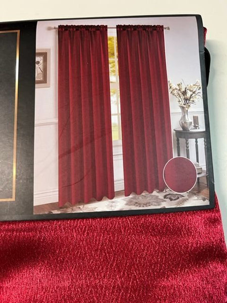 Bridget Crushed Satin Curtain Panels, Set of 2, 84 Inch
