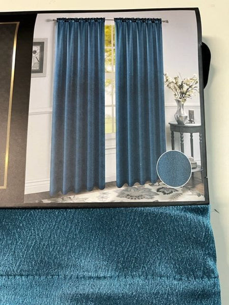 Bridget Crushed Satin Curtain Panels, Set of 2, 84 Inch