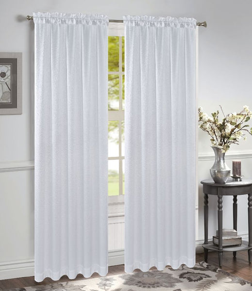Bridget Crushed Satin Curtain Panels, Set of 2, 84 Inch