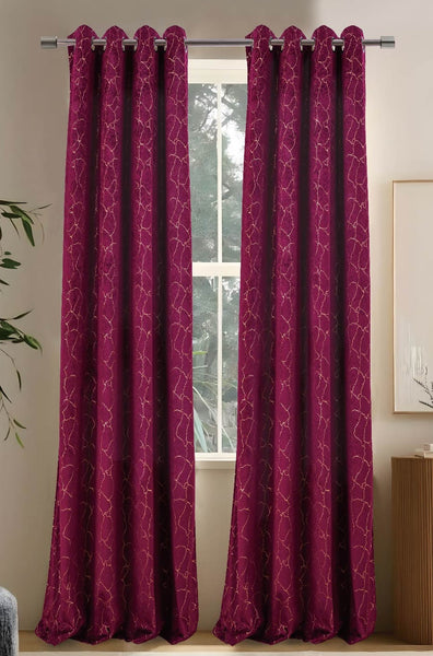 Set of 2 Stetson Velvet Grommet Top Curtain Drapery Panels, 84 Long