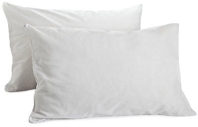 SET OF 2 100% COTTON PILLOW COVERS WITH ZIPPERS, 200 THREAD COUNT
