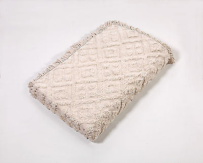 DIAMOND TUFTED CHENILLE BEDSPREAD AND PILLOW SHAM SET, ALL COTTON