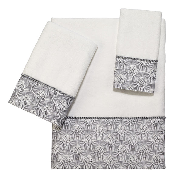 Avanti Deco Seashell 3 Piece Bath Towel Hand Towel and Fingertip Towel Set