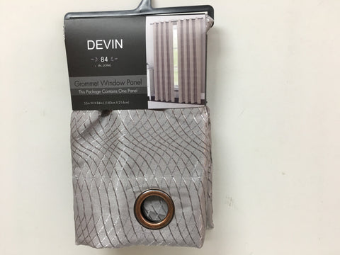 Set of 2 Devin Geometric Swirls Window Curtain Panels with Grommets, 84" Long