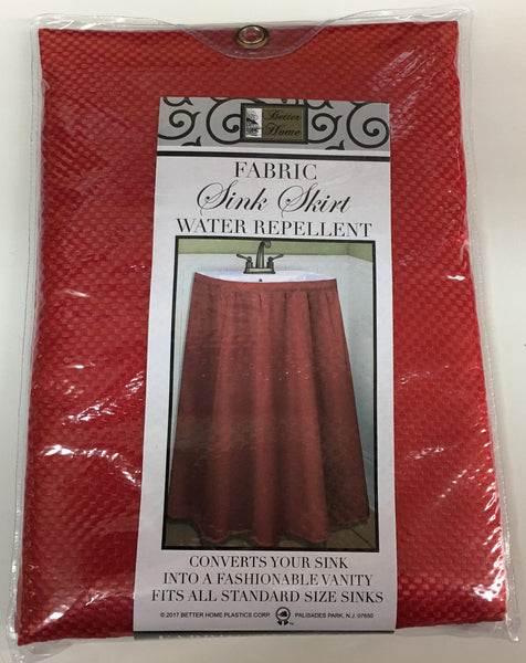 MOSAIC FABRIC SINK SKIRT, SELF STICK, WATER REPELLANT