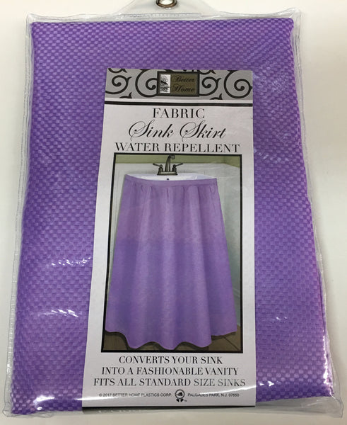 MOSAIC FABRIC SINK SKIRT, SELF STICK, WATER REPELLANT