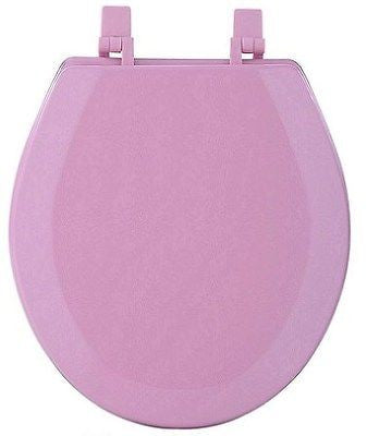 HARD WOOD STANDARD ROUND TOILET SEAT TEA ROSE PINK