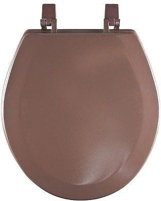 HARD WOOD STANDARD ROUND TOILET SEAT - CHOCOLATE BROWN