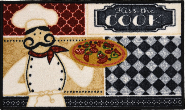 KISS THE COOK CHEF KITCHEN RUG NON SKID BACK – Brown's Linens and ...